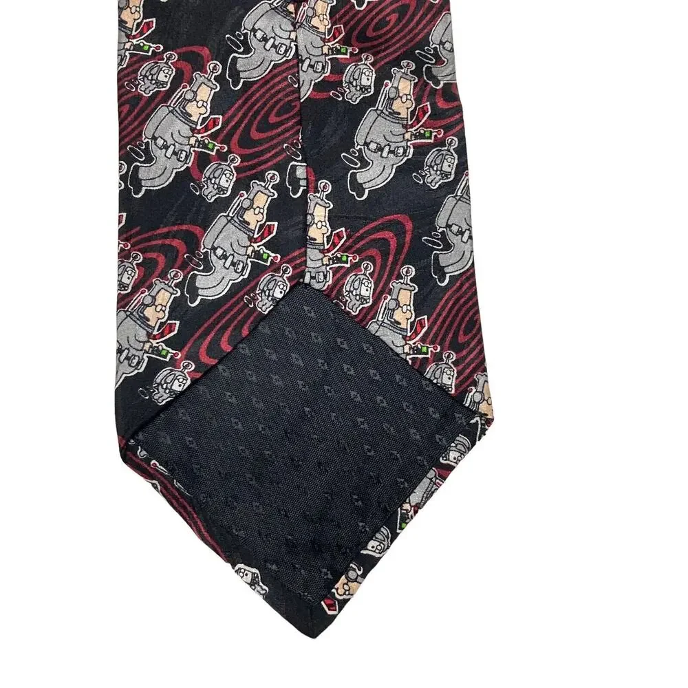 Softwear Ralph Marlin Dilbert Future Repeat Vintage Novelty Necktie Cartoon